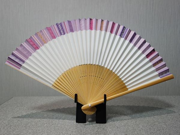 紳士用 博多献上 扇子 紫(名入れ可)